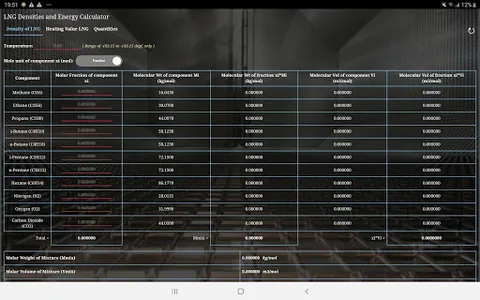 LNG Densities and Energy Calcu screenshot 5