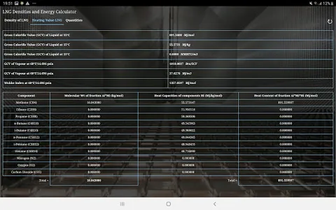LNG Densities and Energy Calcu screenshot 7
