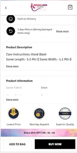 Indian Linen Saree screenshot 1