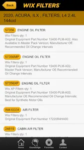 Wix Filters Mobile Catalog screenshot 2