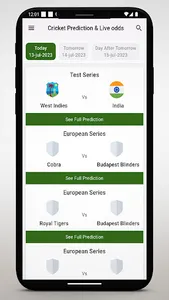 Cricket Prediction: Live odds screenshot 0