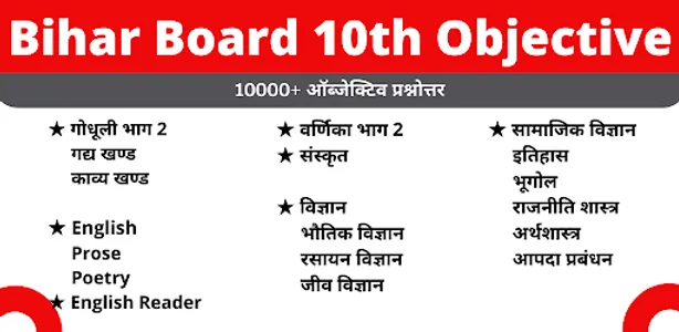 BIHAR BOARD 10 OBJECTIVE 2024 screenshot 0