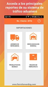 Fierro Forwarding Web Reports screenshot 1