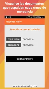 Fierro Forwarding Web Reports screenshot 2