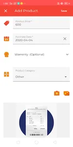 Receipt Saver screenshot 2