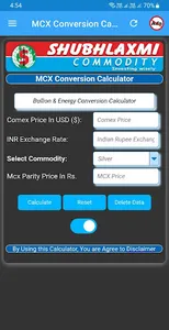 MCX Conversion Calculator screenshot 4