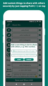 eCard ID - Share all via just  screenshot 1
