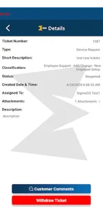 sigmaGO Cherwell Customer screenshot 4
