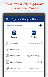 Signature Stamp On Camera Pics screenshot 8