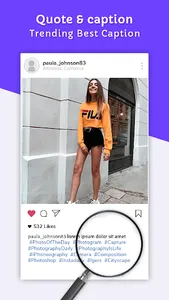 Captions & Quotes - HashTags f screenshot 2