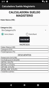 Calculadora Sueldo Magisterio screenshot 0