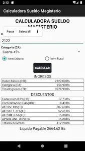 Calculadora Sueldo Magisterio screenshot 2