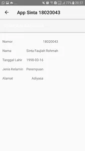 Daftar Mahasiswa 18020043 screenshot 0