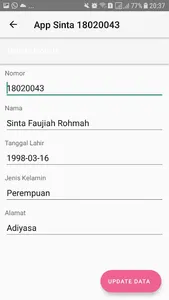 Daftar Mahasiswa 18020043 screenshot 1