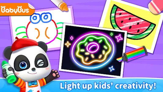 Baby Panda's Glow Doodle Game screenshot 0