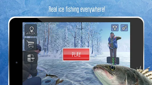 Ice fishing game. Catch bass. screenshot 3