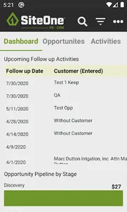 SiteOne CRM screenshot 1