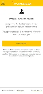 MOOVCARE® : Patient screenshot 1
