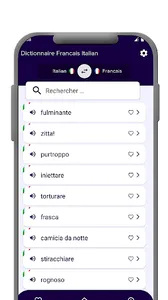 Dictionnaire Francais Italian screenshot 1