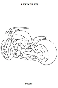 Draw Motorcycles: Cruiser screenshot 3