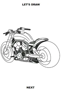 Draw Motorcycles: Cruiser screenshot 4