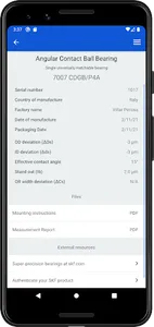 SKF Super-precision manager screenshot 2