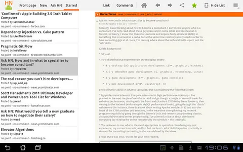 HNews HD+ for tablets screenshot 0