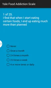 Yale Food Addiction Scale screenshot 3