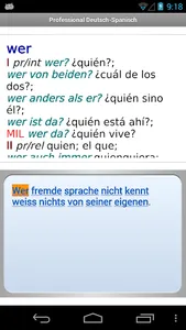 Spanish German Translator Dict screenshot 1