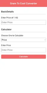 Gram to Cost Converter screenshot 1