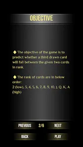 In Between Card Game screenshot 3