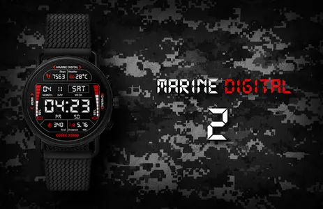 Marine Digital 2 Watch Face screenshot 0