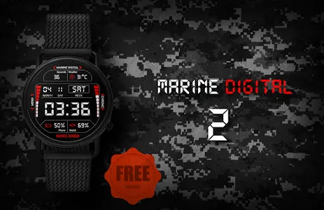 Marine Digital 2 Watch Face screenshot 1