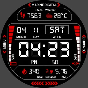 Marine Digital 2 Watch Face screenshot 13