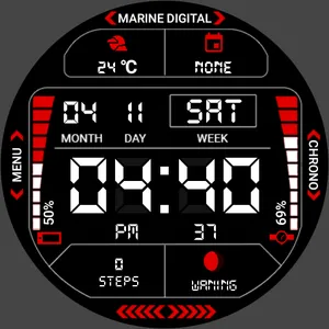 Marine Digital 2 Watch Face screenshot 17