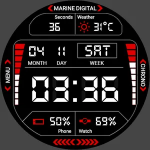 Marine Digital 2 Watch Face screenshot 19
