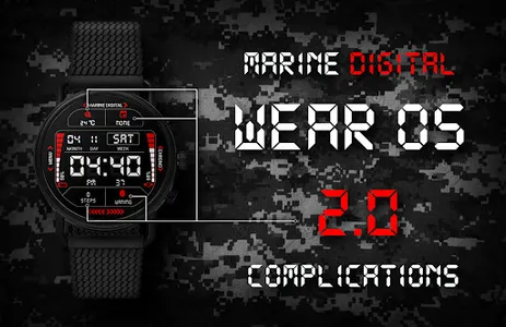 Marine Digital 2 Watch Face screenshot 5