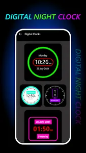 Smart night clock: neon Clock screenshot 5