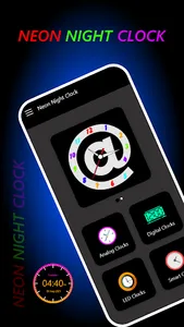 Smart night clock: neon Clock screenshot 7