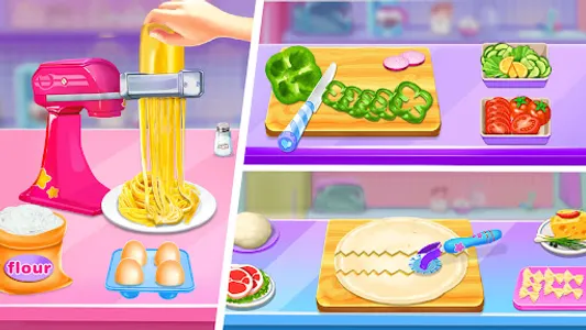 Make Pasta Cooking Girls Games screenshot 0