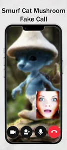 Smurf Cat Mushroom Fake Call screenshot 2