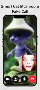Smurf Cat Mushroom Fake Call screenshot 3