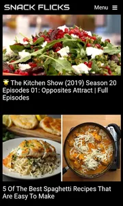 Snack Flicks - Food Cooking an screenshot 0