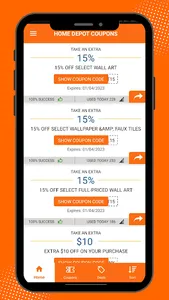 Promo Code Home Depot Coupons screenshot 2