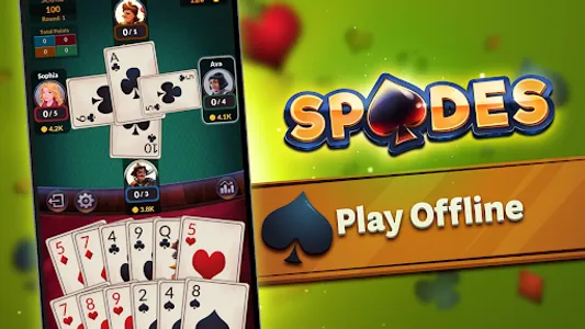 Spades - Offline Card Games screenshot 12