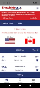 Snowbirds US Day Tracker screenshot 1