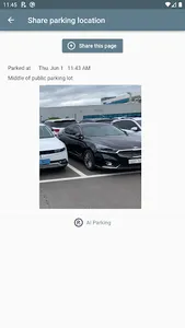 Reminder parked car location screenshot 2