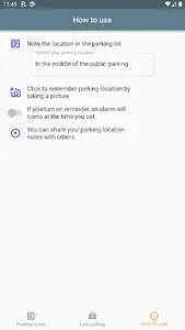 Reminder parked car location screenshot 3