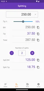 Tip Calculator bill tip split screenshot 1