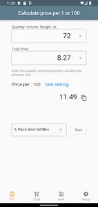 Price Per 100 Calculator screenshot 0